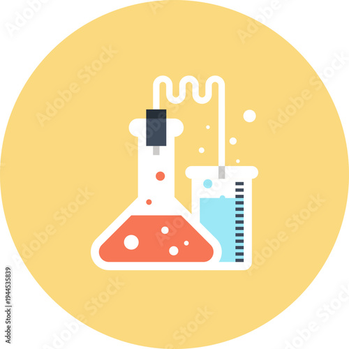 test flat web icon concept