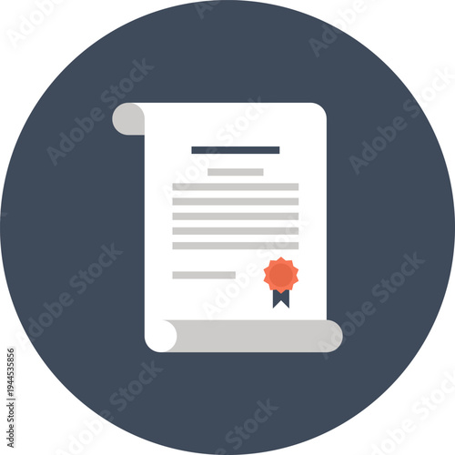 diploma flat web icon concept