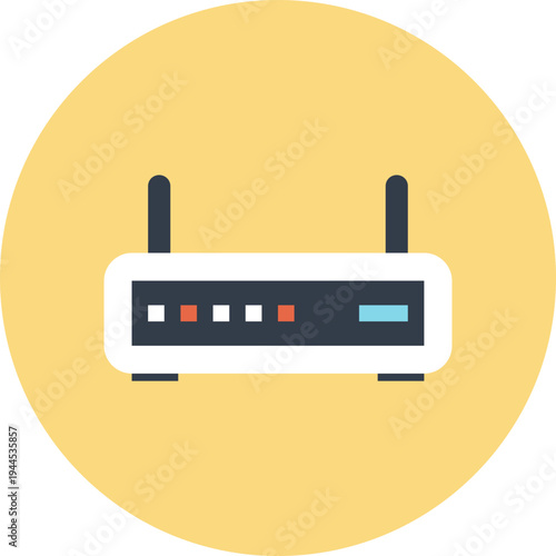 router flat web icon concept