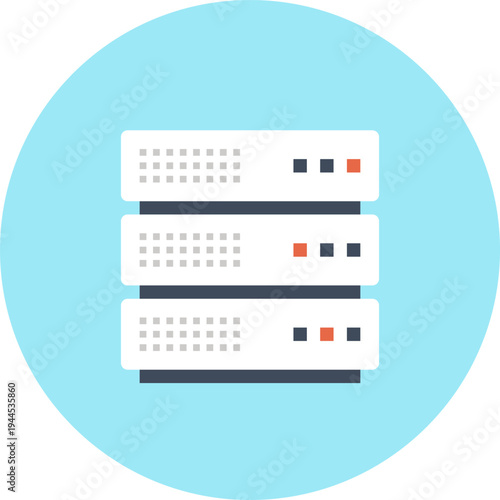 server flat web icon concept