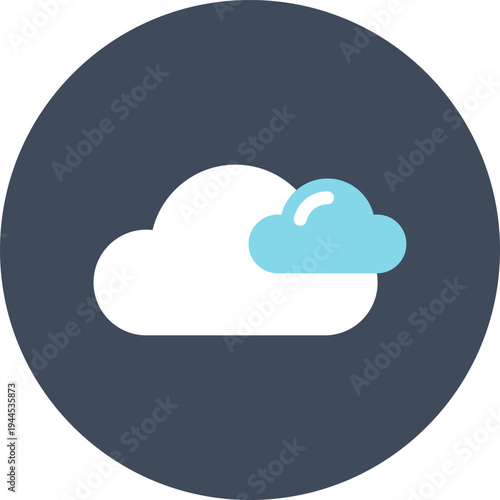 cloud flat web icon concept