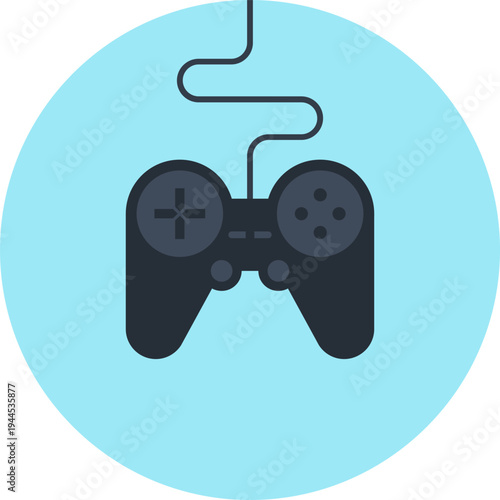 cyber games flat web icon concept