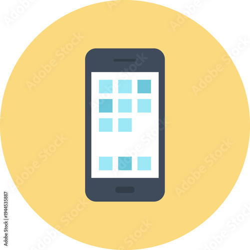 mobile phone flat web icon concept