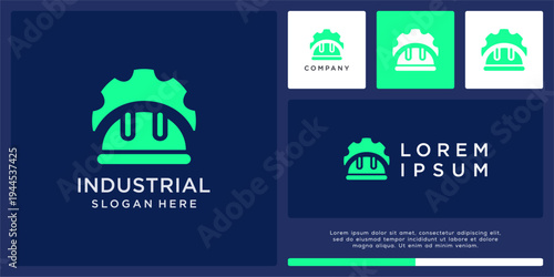 Industrial logo design template basic