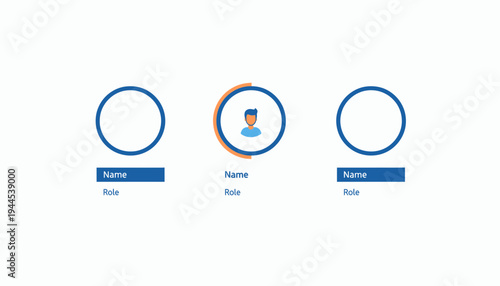 Professional Meet the Team Template with Three Circle Placeholders