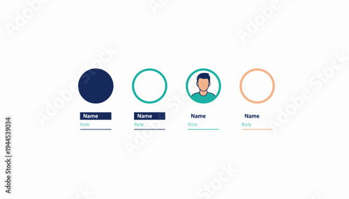 Corporate Team Member Profile Layout with Placeholders for Business