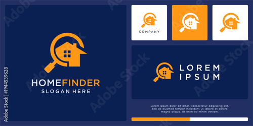 Home finder logo design template