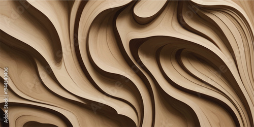 Wood Grain Texture Background Dark Brown Wooden Surface with Cream Gold Swirl Flow Pattern Luxury Wood Texture for Wallpaper Interior Decor and Design