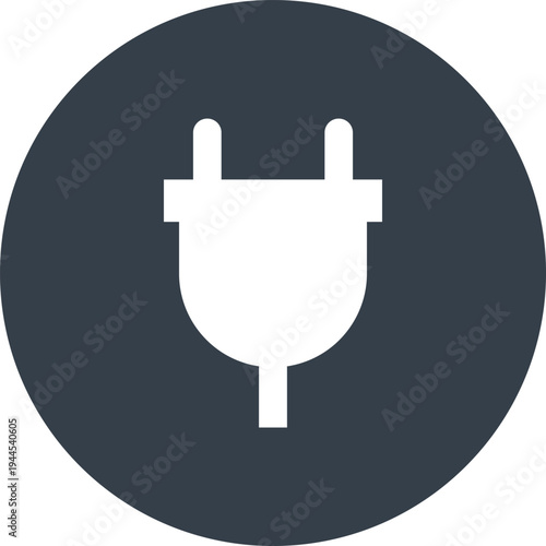 plug flat web icon concept