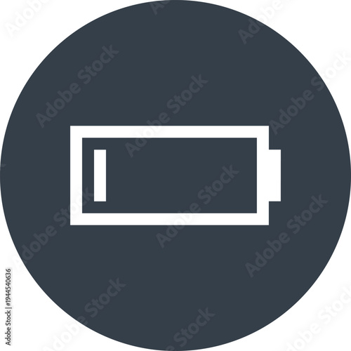empty battery flat web icon concept