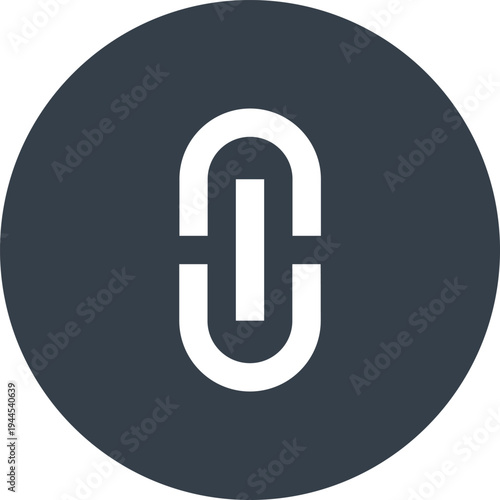 chain link flat web icon concept