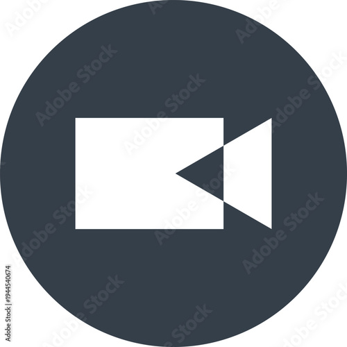video flat web icon concept