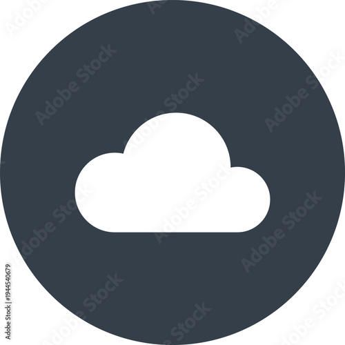 cloud flat web icon concept