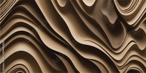 Wood Texture Background Dark Brown Wood Grain Texture with Cream and Gold Swirl Pattern Flowing Waves Luxury Wooden Surface for Wallpaper Interior Design