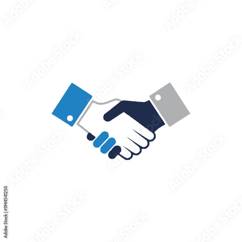 Handshake Illustration of Business Partnership Deal.