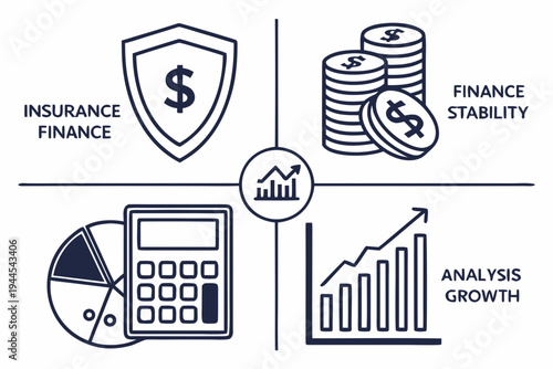 Finance stability and growth with calculator and graphs
