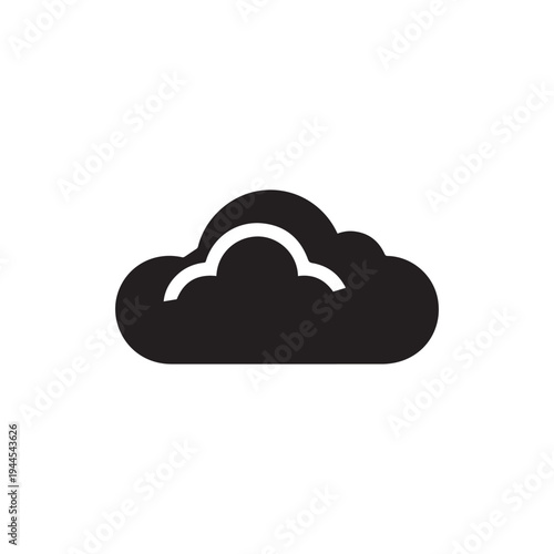 Cloud computing storage icon vector editable EPS