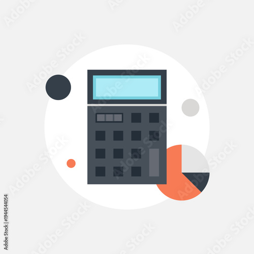 Counting flat web icon concept