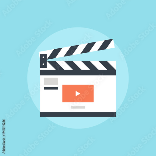 Action flat web icon concept