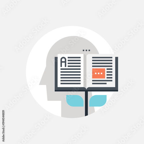 growing knowledge icon concept