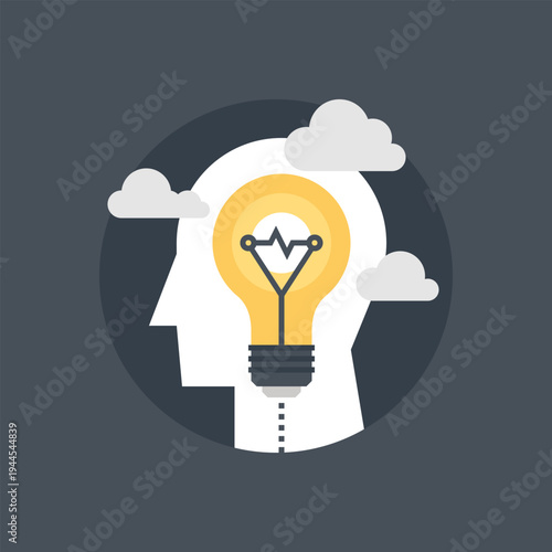 creative thinking icon concept