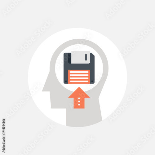 memorization capabilities icon concept