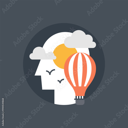 imagination icon concept