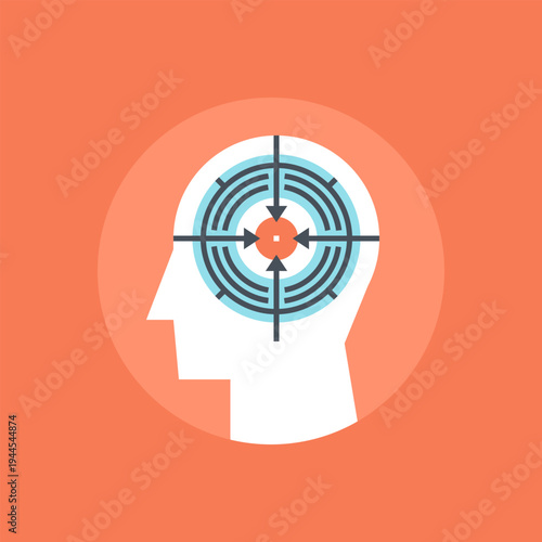 mind focus icon concept