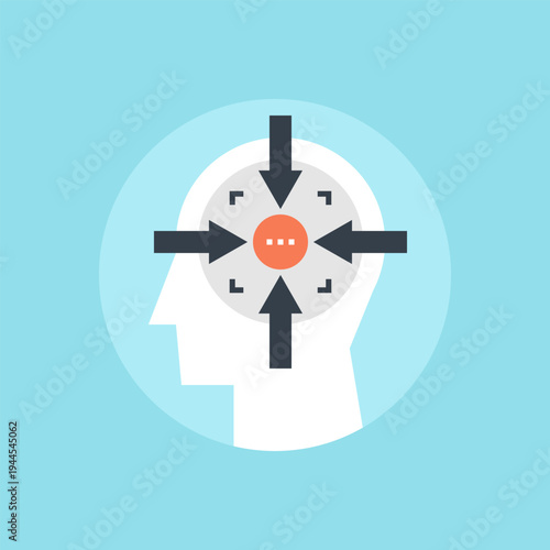 concentration icon concept