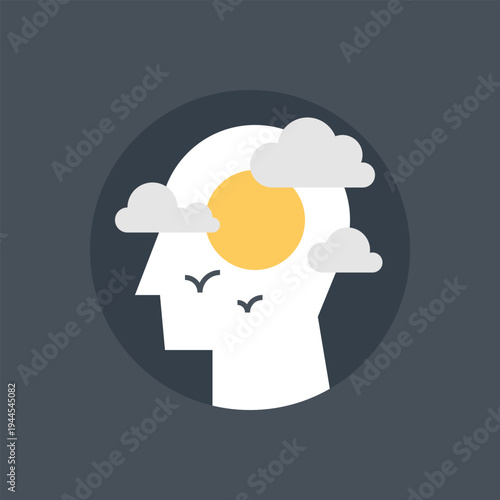 clear your mind icon concept