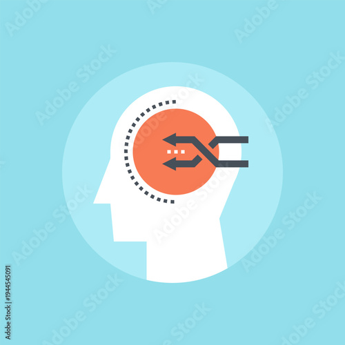 mental transformation icon concept