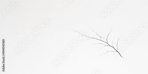 Black silhouette of old snow covered branches creates a cold winter forest nature texture for a vector art wallpaper design