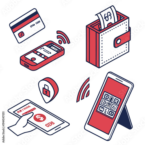 Mobile payment and wallet credit card lock wifi