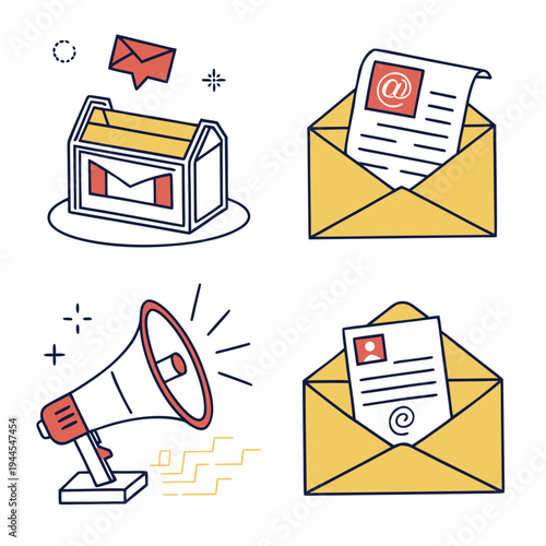 Email and megaphone for online communication email megaphone online communication marketing