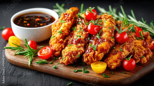 Fried chicken tenders with ...