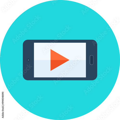 movies flat web icon concept