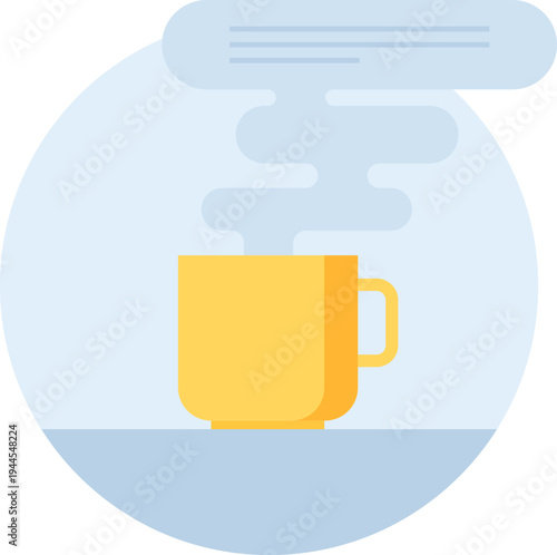 take a break flat web icon concept