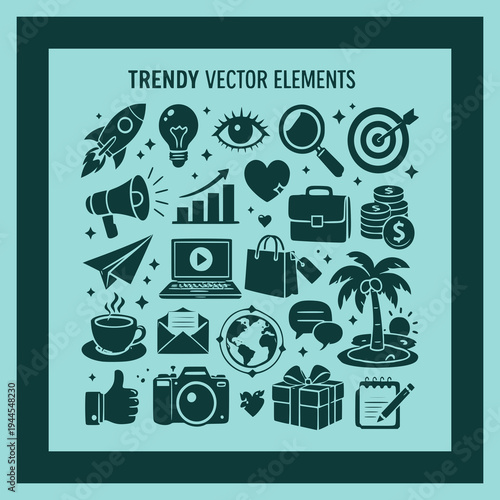 TRENDY VECTOR ELEMENTS: PACK TWO