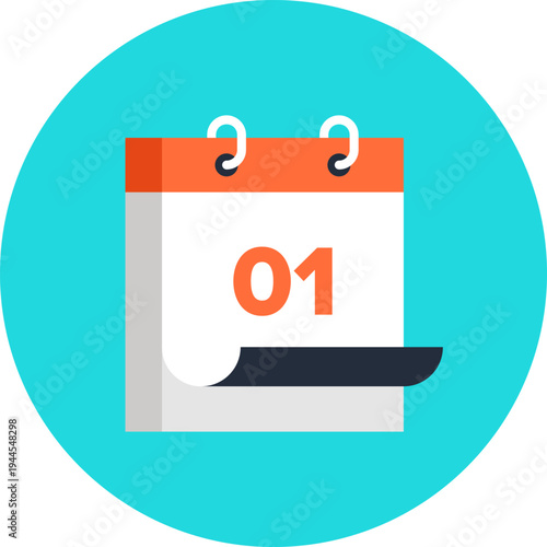 back to school flat web icon concept