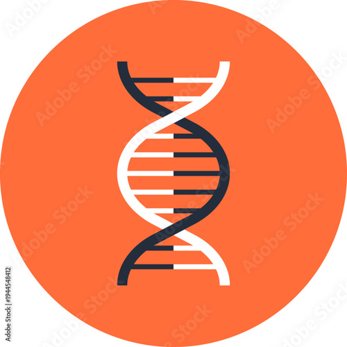 genetics flat web icon concept