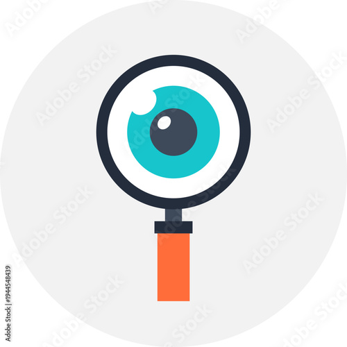 analyzing flat web icon concept