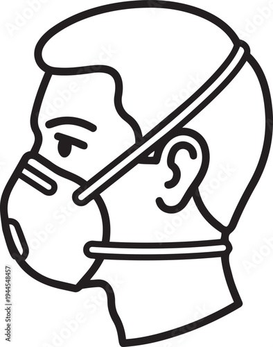 A man wearing a face mask