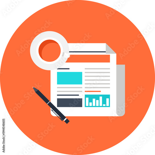 news flat web icon concept