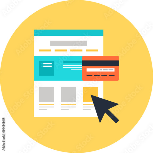 buy online flat web icon concept