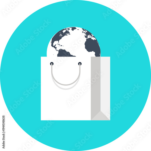 e-commerce flat web icon concept