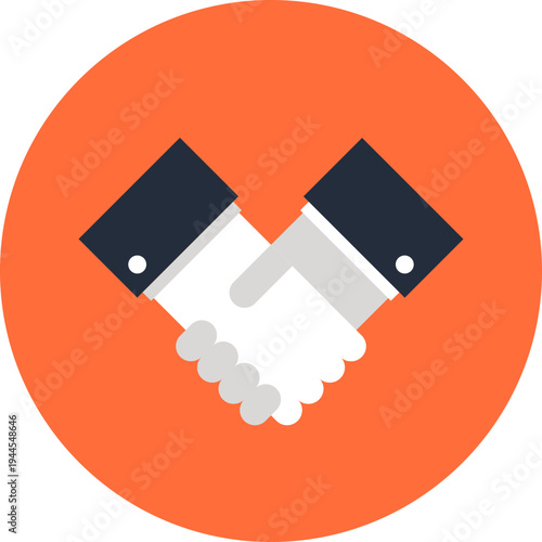 partnership flat web icon concept