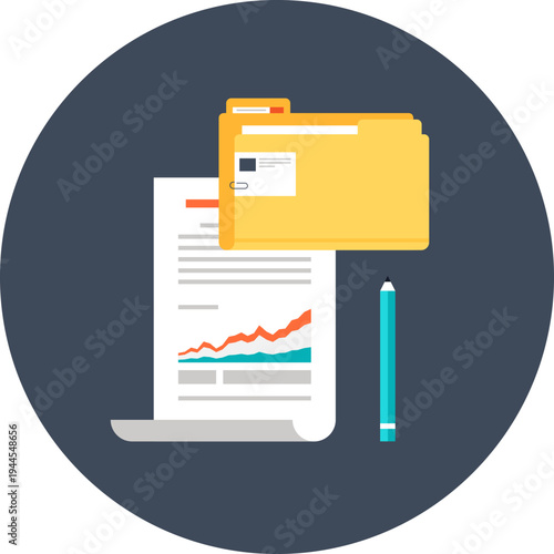 data management flat web icon concept