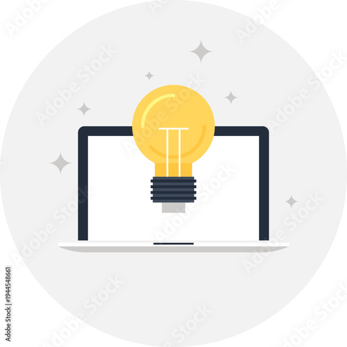 inspiration flat web icon concept