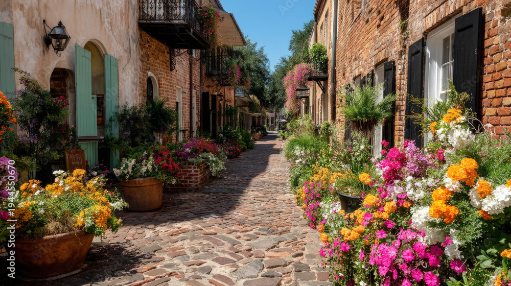 Fototapeta premium Natchitoches, Louisiana, historic district with brick streets