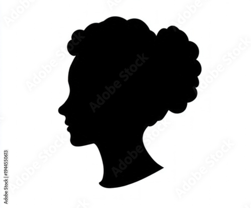 female profile silhouette ,...